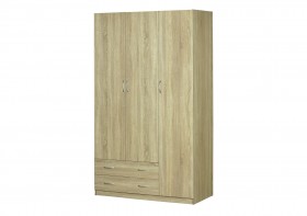 Шкаф для платья и белья 3-х дверный без зеркала Дуб Сонома в Ачинске - achinsk.katalogmebeli.com | фото 1