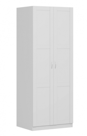 Шкаф двухдверный Пегас сборный белый в Ачинске - achinsk.katalogmebeli.com | фото