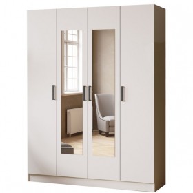Шкаф комбинированный Ларс (1,6) белый в Ачинске - achinsk.katalogmebeli.com | фото