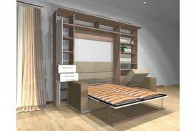 Шкаф-кровать с диваном Каролина в Ачинске - achinsk.katalogmebeli.com | фото 3