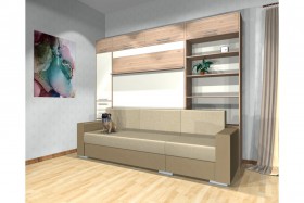 Шкаф-кровать с диваном Каролина в Ачинске - achinsk.katalogmebeli.com | фото 4