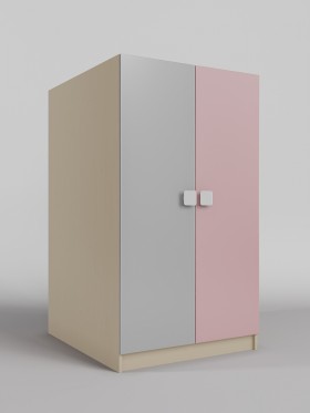 Шкаф под кровать второго яруса Грэйси (Розовый/Серый/корпус Клен) в Ачинске - achinsk.katalogmebeli.com | фото