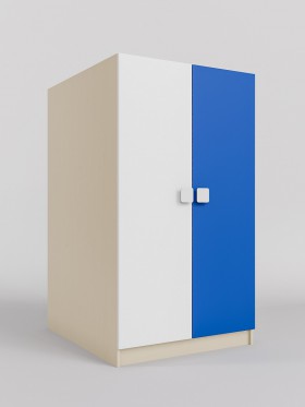 Шкаф под кровать второго яруса Скай (Синий/Белый/корпус Клен) в Ачинске - achinsk.katalogmebeli.com | фото