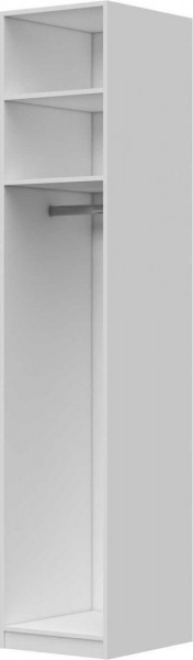 Шкаф ШР-1 без зеркала Вива (Белый/Белый глянец/Платина) в Ачинске - achinsk.katalogmebeli.com | фото 3