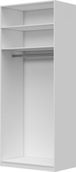 Шкаф ШР-2 зеркало, Вива (Белый/Белый глянец/Платина) в Ачинске - achinsk.katalogmebeli.com | фото 3
