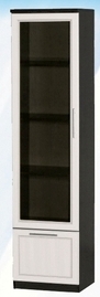 Шкаф средний с ящиком и стеклодверью ДЛЯ ГОСТИНОЙ ШСЯС-450 Венге/Дуб выбеленный в Ачинске - achinsk.katalogmebeli.com | фото