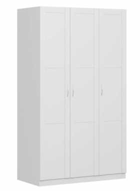 Шкаф трехдверный Пегас сборный белый в Ачинске - achinsk.katalogmebeli.com | фото 1