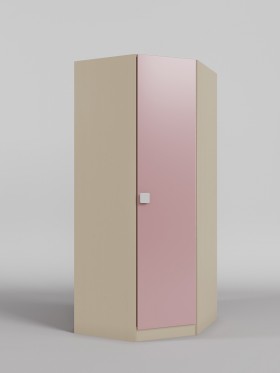 Шкаф угловой (угловая секция) Грэйси (Розовый/корпус Клен) в Ачинске - achinsk.katalogmebeli.com | фото