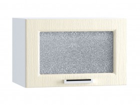 Шкаф верхний горизонтальный со стеклом 500, ШВГС 500 (Клен кремовый/корпус белый) в Ачинске - achinsk.katalogmebeli.com | фото