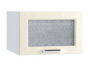 Шкаф верхний горизонтальный со стеклом 510, ШВГС 510 (Клен крем/корпус белый) в Ачинске - achinsk.katalogmebeli.com | фото