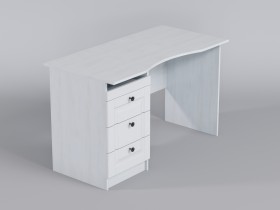 Стол (столешница с выемкой) Классика (Белый/корпус Выбеленное дерево) в Ачинске - achinsk.katalogmebeli.com | фото
