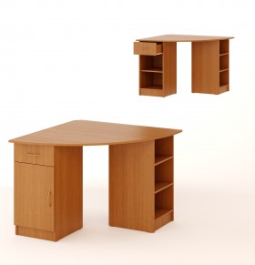 Угловой компьютерный стол 2 (Бук темный) в Ачинске - achinsk.katalogmebeli.com | фото