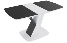 Стол обеденный «Гарда» Тип 1 (Белый/Стекло матовое черный графит) в Ачинске - achinsk.katalogmebeli.com | фото 5