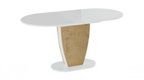 Стол обеденный «Монреаль» Тип 1 (Белый глянец/Бунратти) в Ачинске - achinsk.katalogmebeli.com | фото 2