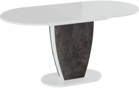 Стол обеденный «Монреаль» Тип 1 (Белый глянец/Моод темный) в Ачинске - achinsk.katalogmebeli.com | фото 2