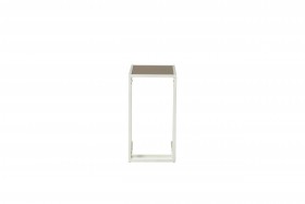 Стол приставной Скандик 42.24 (со стеклом) (металл: белый) в Ачинске - achinsk.katalogmebeli.com | фото 2