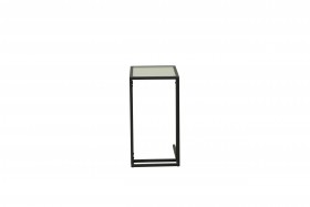 Стол приставной Скандик 42.24 (со стеклом) (металл: черный) в Ачинске - achinsk.katalogmebeli.com | фото 2
