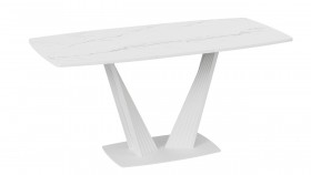 Стол раздвижной «Фабио» Тип 1 (Белый мрамор матовый) в Ачинске - achinsk.katalogmebeli.com | фото 4