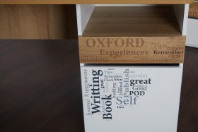 Стол с ящиками «Оксфорд» (Ривьера/Белый с рисунком) в Ачинске - achinsk.katalogmebeli.com | фото 9