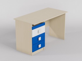 Стол (прямая столешница) Скай люкс (Синий/Белый/корпус Клен) в Ачинске - achinsk.katalogmebeli.com | фото