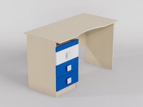 Стол (столешница с выемкой) Скай люкс (Синий/Белый/корпус Клен) в Ачинске - achinsk.katalogmebeli.com | фото