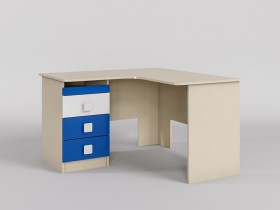 Стол угловой Скай люкс (Синий/Белый/корпус Клен) в Ачинске - achinsk.katalogmebeli.com | фото