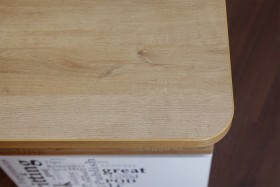 Стол угловой с ящиками «Оксфорд» (Ривьера/Белый с рисунком) в Ачинске - achinsk.katalogmebeli.com | фото 3