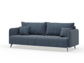 Валериан диван трёхместный прямой Синий, ткань RICO FLEX 101 в Ачинске - achinsk.katalogmebeli.com | фото