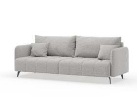 Валериан диван трёхместный прямой Светло-серый, ткань RICO FLEX 108 в Ачинске - achinsk.katalogmebeli.com | фото