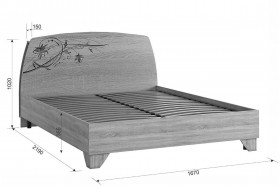 Виктория-1 Кровать 1.6 дуб сонома в Ачинске - achinsk.katalogmebeli.com | фото 3