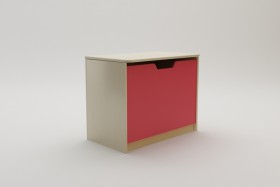 Ящик для игрушек Бэрри (Бежевый/Красный/корпус Клен) в Ачинске - achinsk.katalogmebeli.com | фото