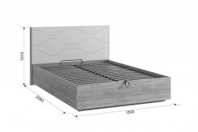 Зара Кровать 1.4 Люкс дуб сонома/белый в Ачинске - achinsk.katalogmebeli.com | фото 4
