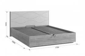 Зара Кровать 1.6 Люкс дуб сонома/белый в Ачинске - achinsk.katalogmebeli.com | фото 4