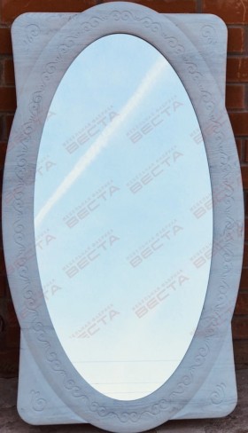 Зеркало Овальное МДФ Белый в Ачинске - achinsk.katalogmebeli.com | фото